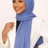 Crinkle Hijab Karibikblau