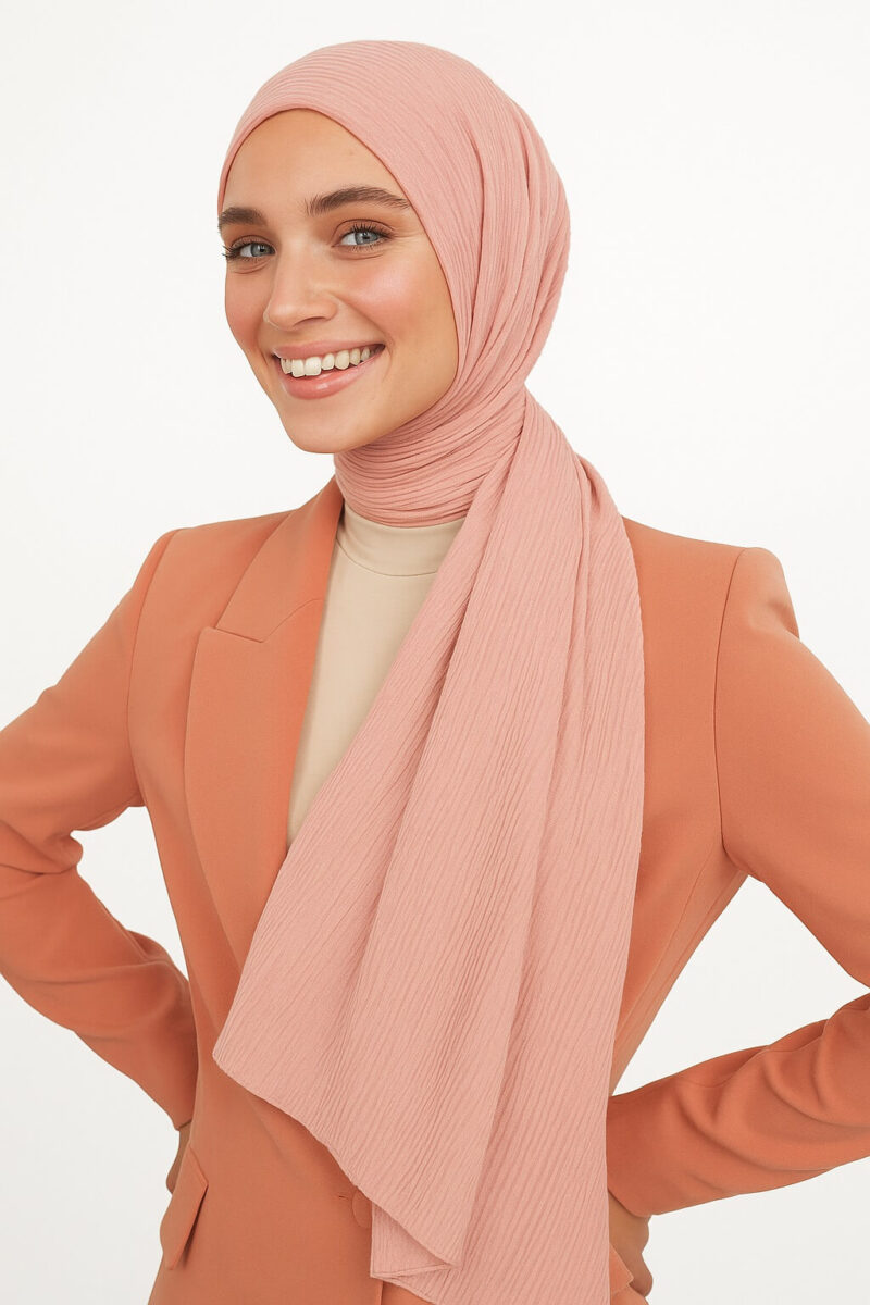 Crinkle Hijab Pfirsich