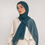 Chiffon Hijab Azurblau kaufen
