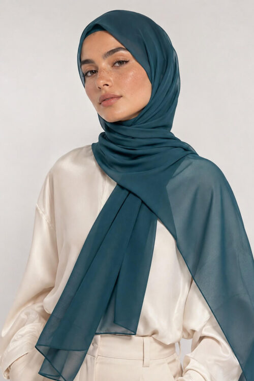 Chiffon Hijab Azurblau kaufen