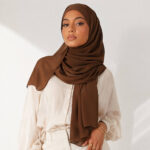 Chiffon Hijab Braun