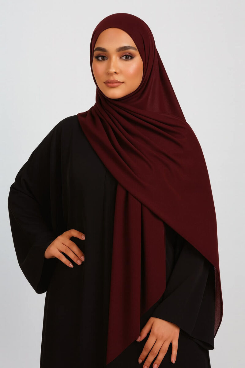 Chiffon Hijab Burgunder