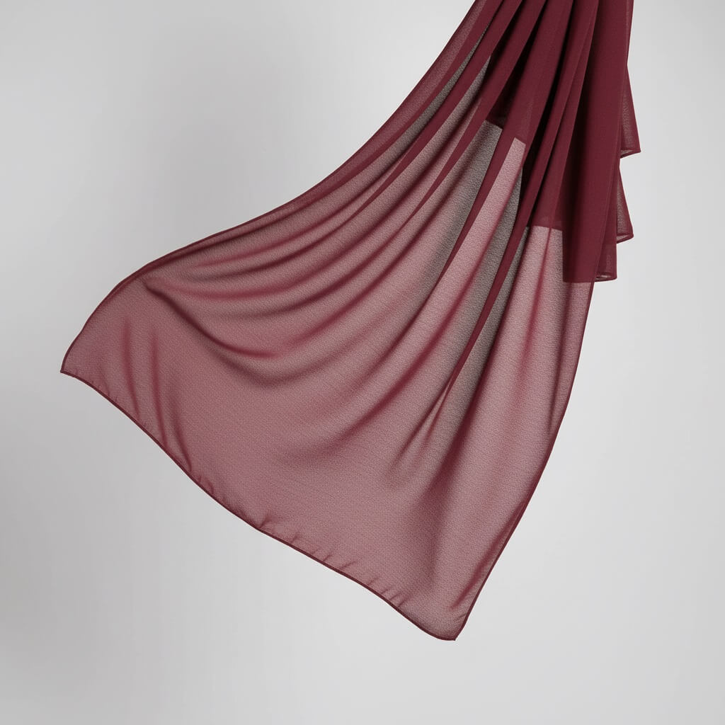Chiffon Hijab Burgunder Chiffon Hijab Burgunder