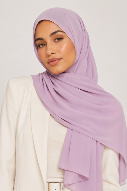 Chiffon Hijab Flieder