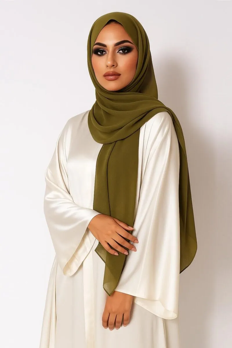 Chiffon Hijab Khakigrün