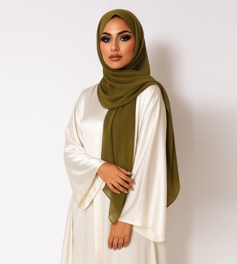 Chiffon Hijab Khakigrün