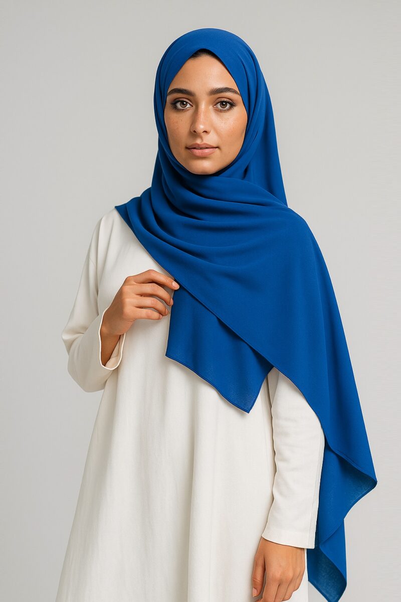 Chiffon Hijab Ozeanblau