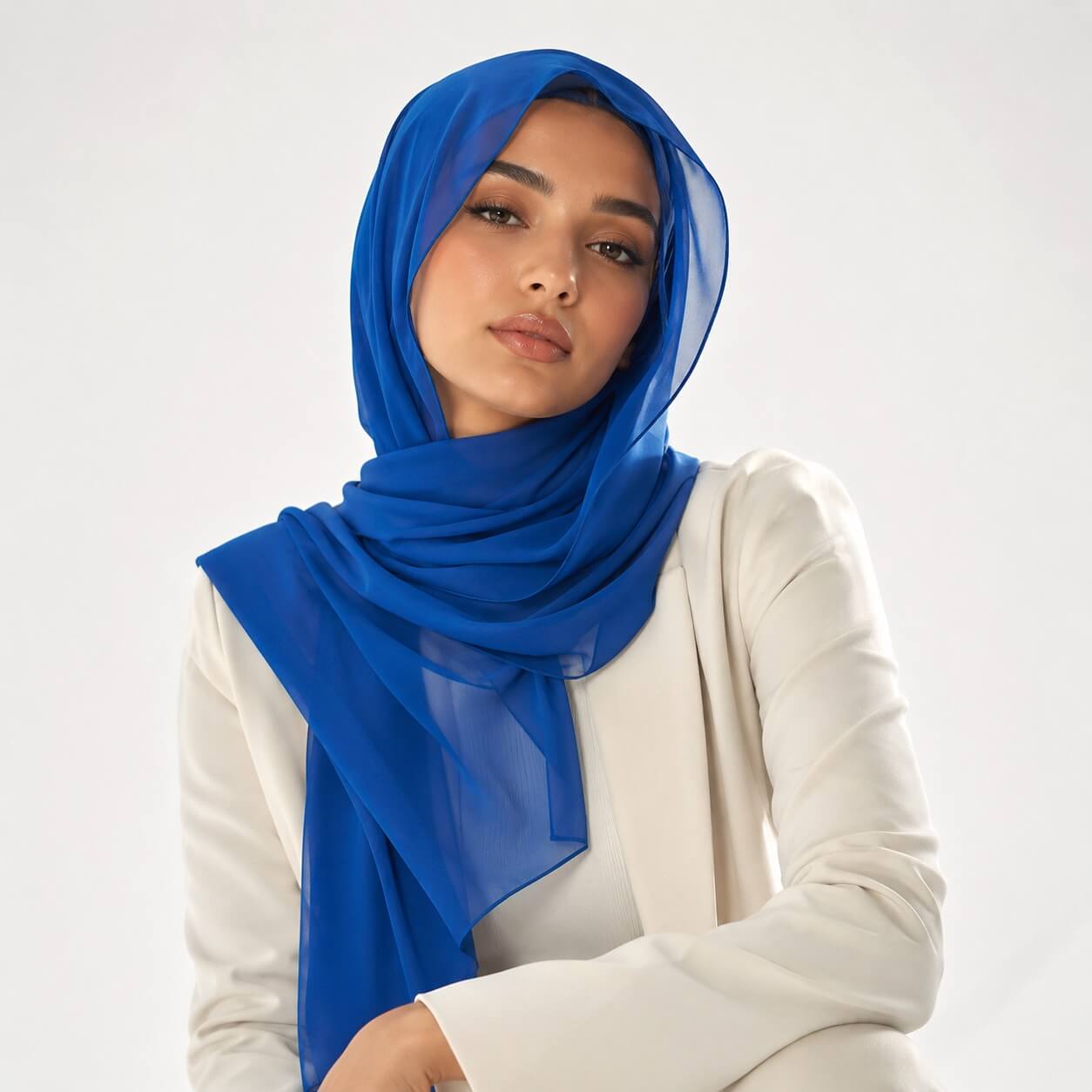 Chiffon Hijab Ozeanblau kaufen