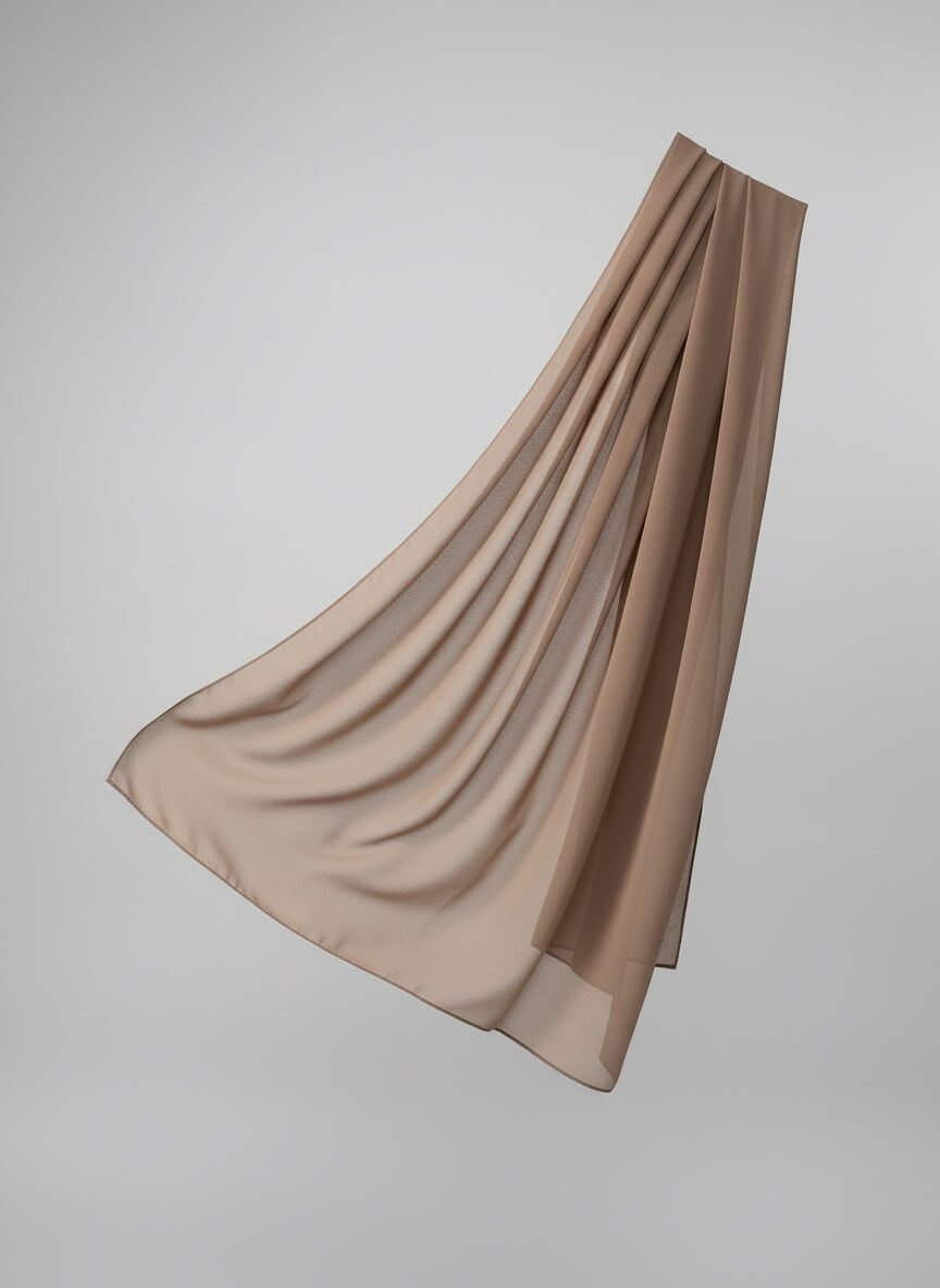 Chiffon Hijab Taupe 2