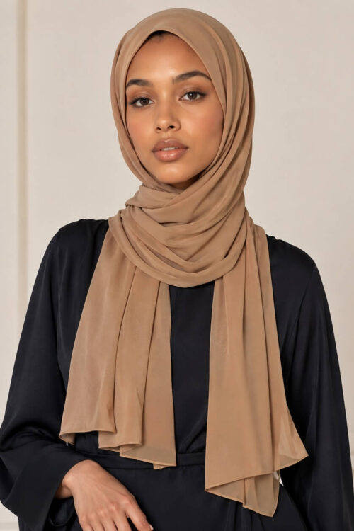 Chiffon Hijab Taupe kaufen