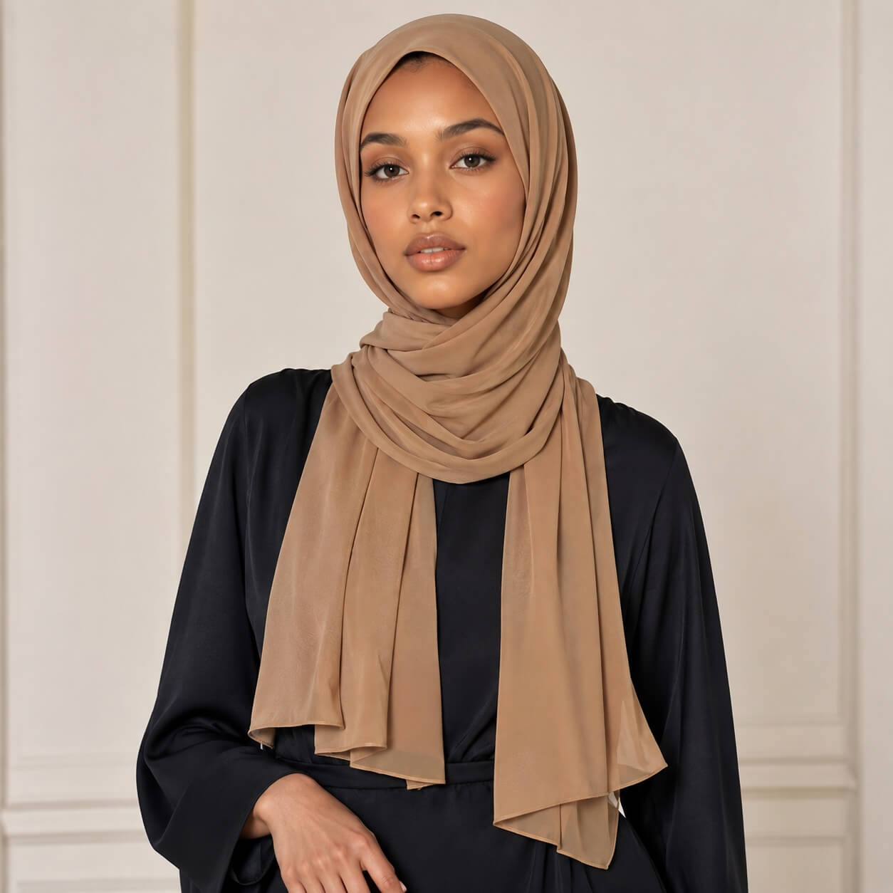 Chiffon Hijab Taupe kaufen