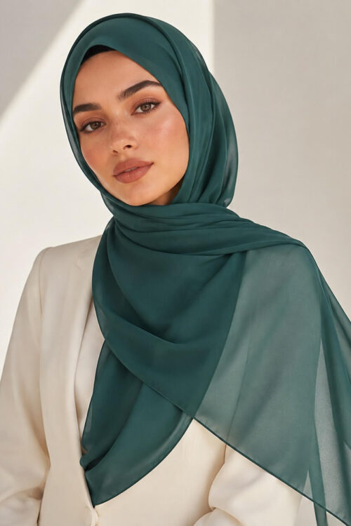 Chiffon Hijab Türkis