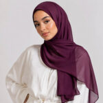 Chiffon Hijab - Violett Chiffon Hijab Violett kaufen