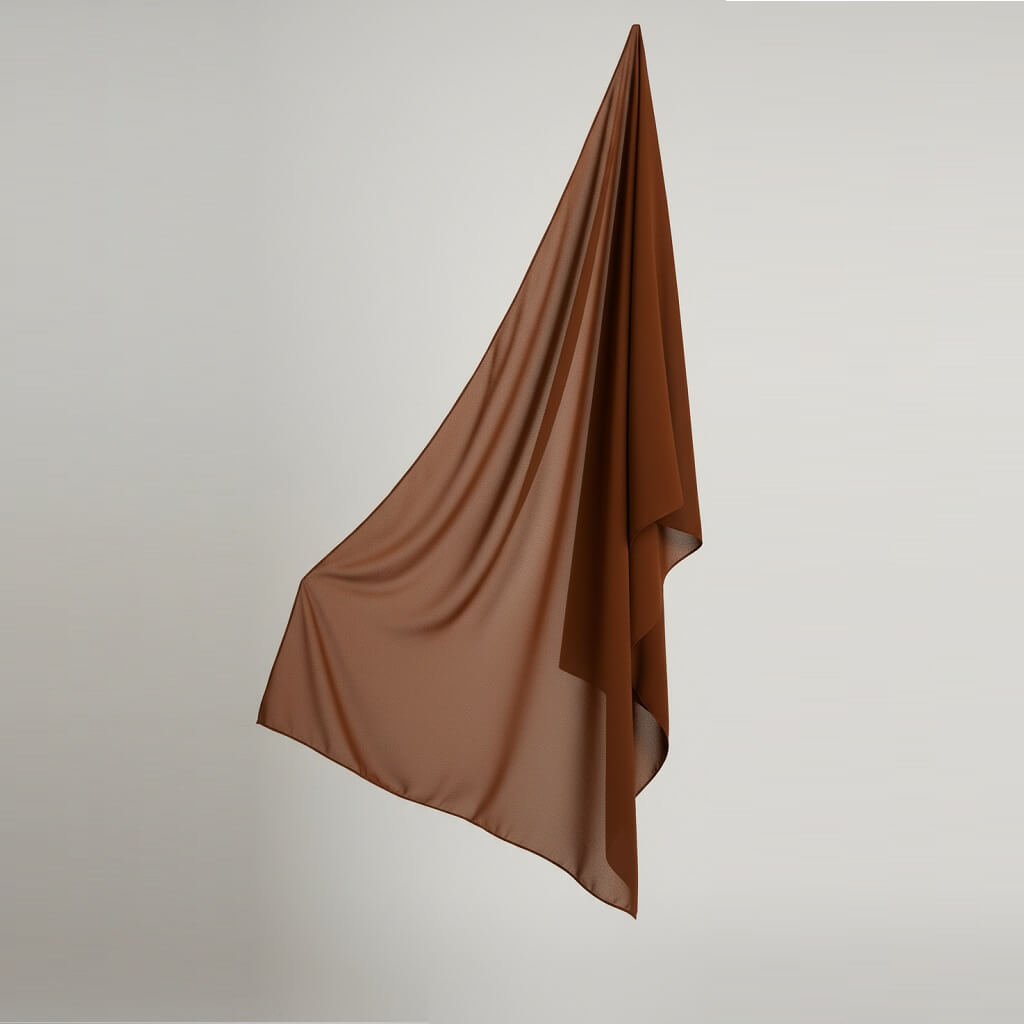 Chiffon Kopftuch Braun Chiffon Kopftuch Braun