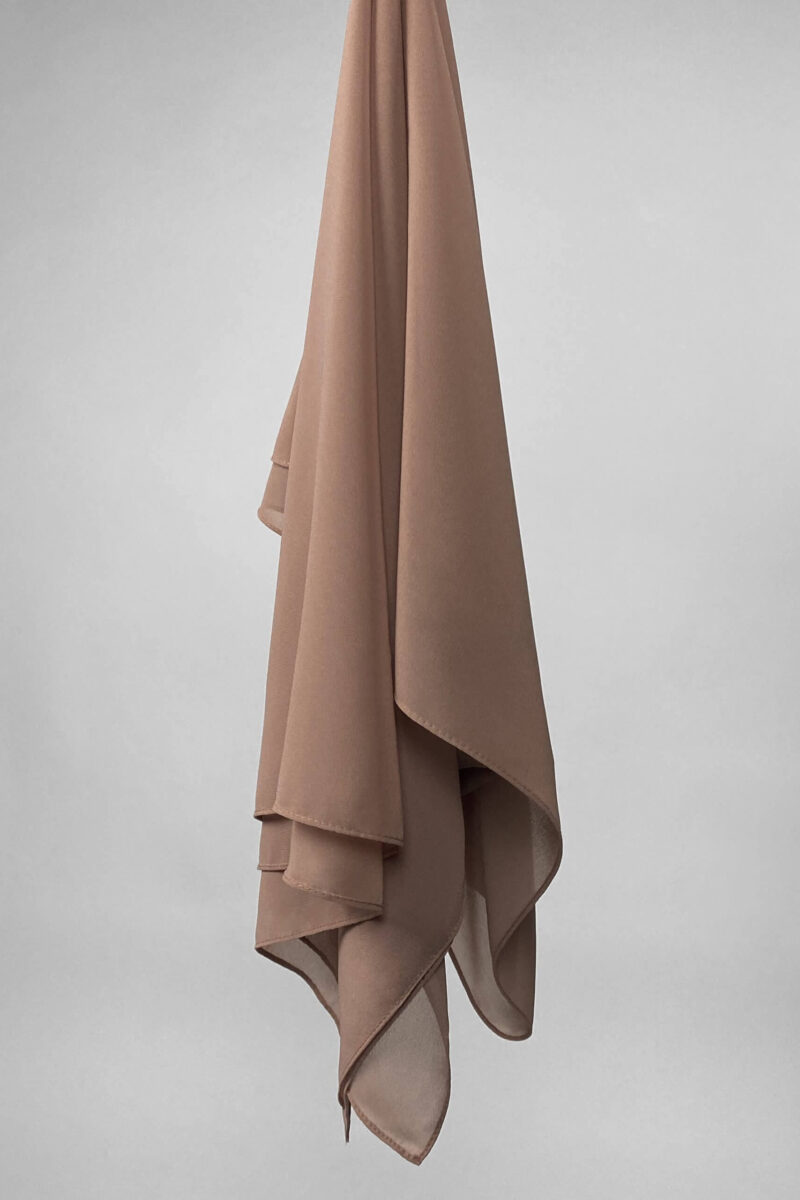 Chiffon Kopftuch Taupe
