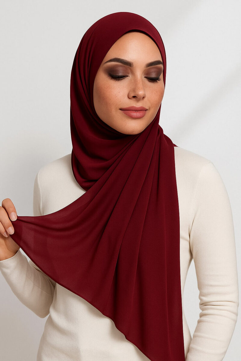 Chiffon Light Hijab Bordeaux