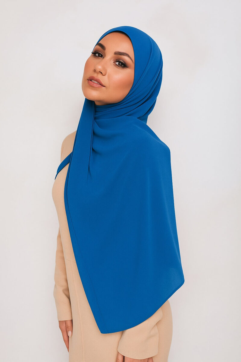 Chiffon Light Hijab Ozeanblau