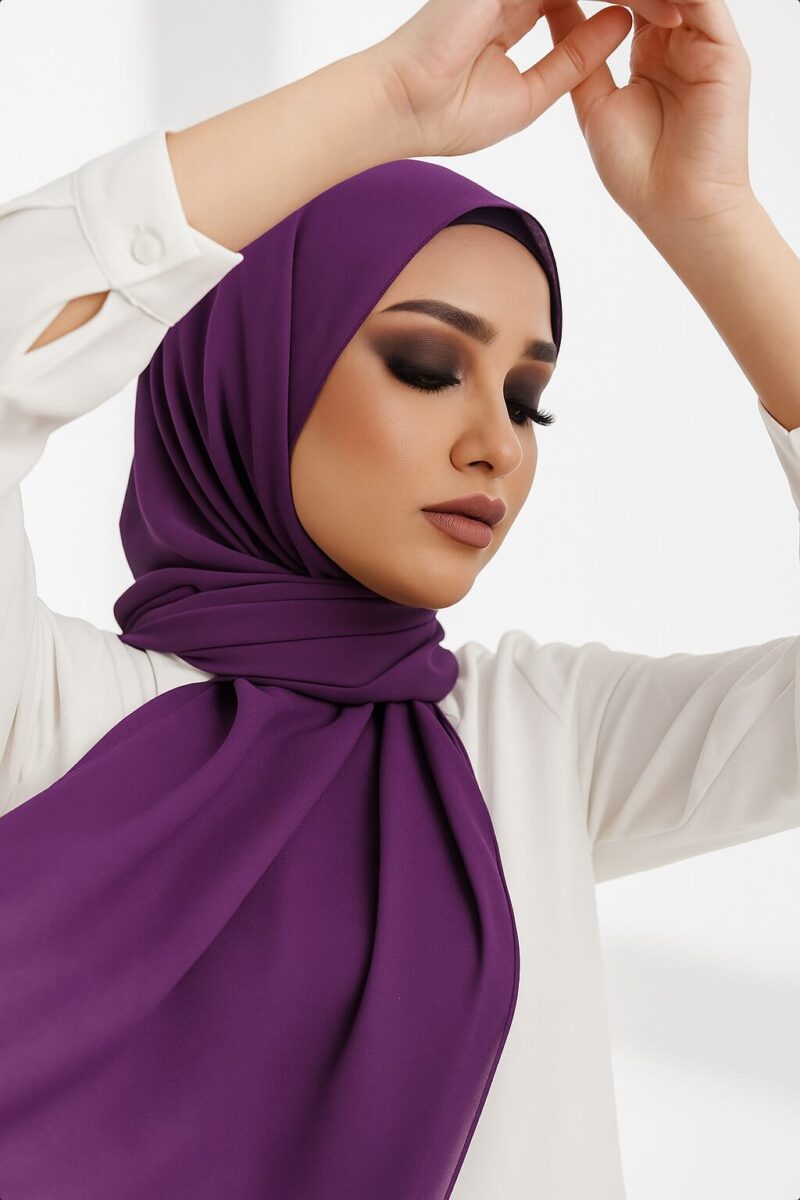 Chiffon Light Hijab Violett 2