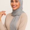 Crinkle Hijab Hellgrau