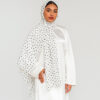 Gepunkteter Chiffon Hijab Weiß
