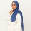 Premium Chiffon Hijab Azureblau