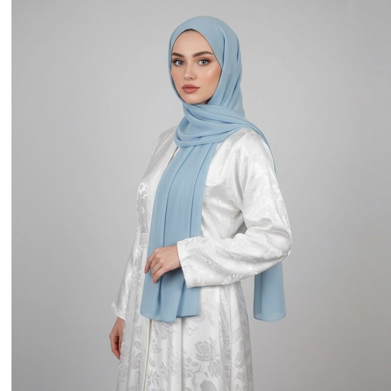 Chiffon Hijab - Hellblau