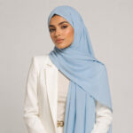 Chiffon Hijab - Hellblau chiffon hijab hellblau
