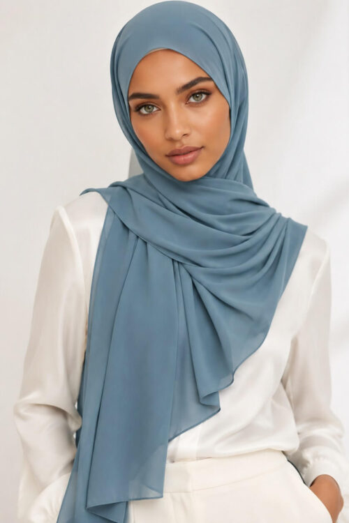 Chiffon Hijab Dusty Blue