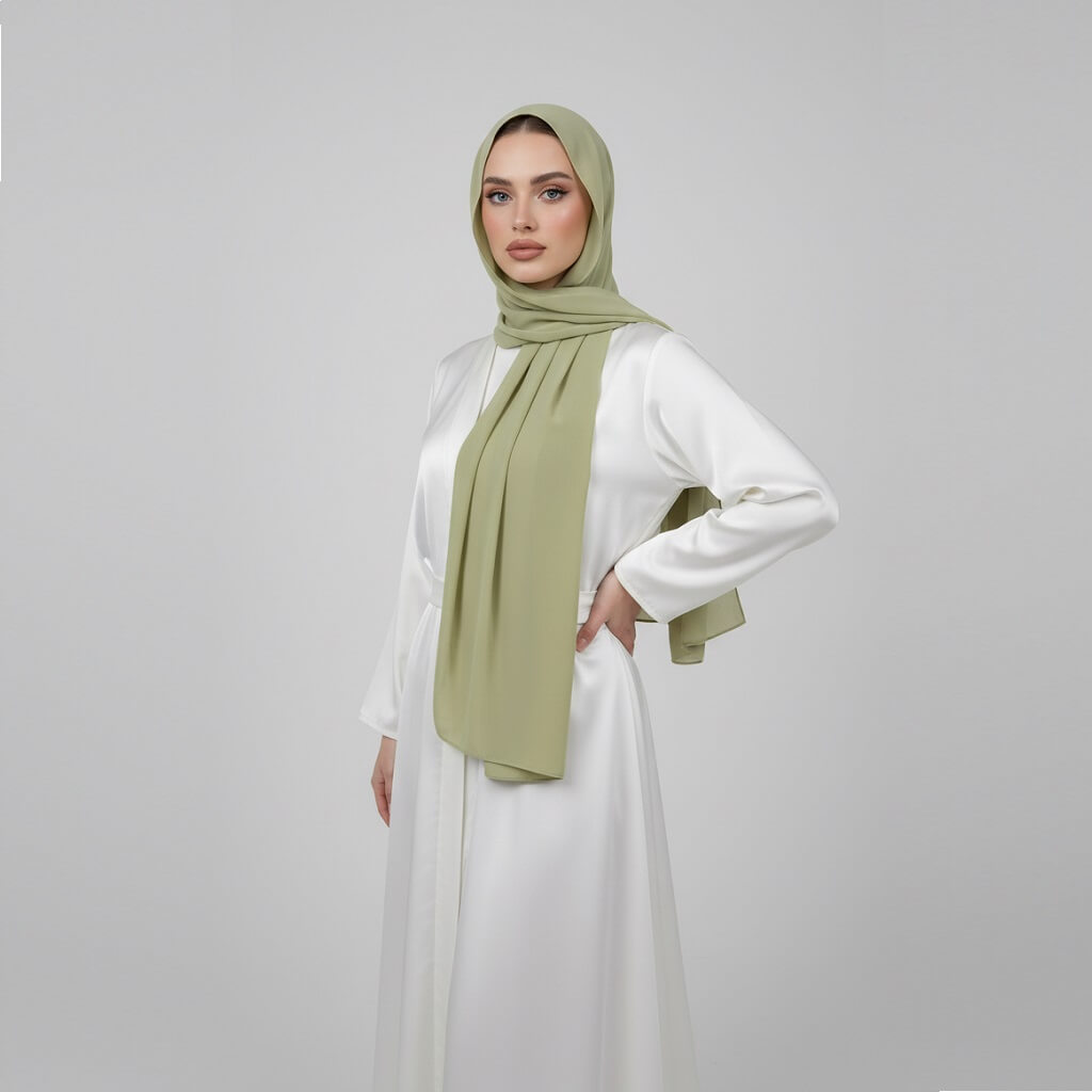 Chiffon Hijab Salbeigrün Chiffon Hijab Salbeigrün