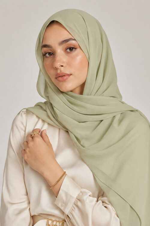 Chiffon Hijab kaufen Salbeigrün