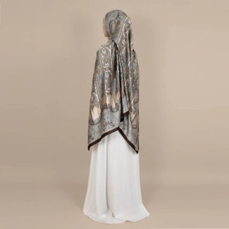 Oriental Shine Hijab - Brown Velvet