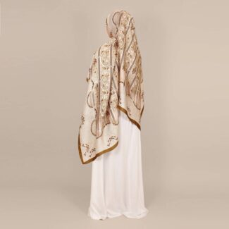 Oriental Shine Hijab - Gold Velvet