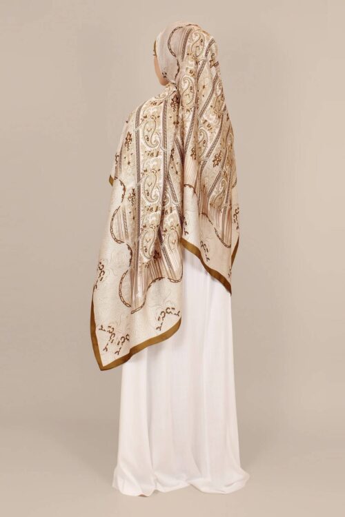 Oriental Shine Hijab - Gold Velvet