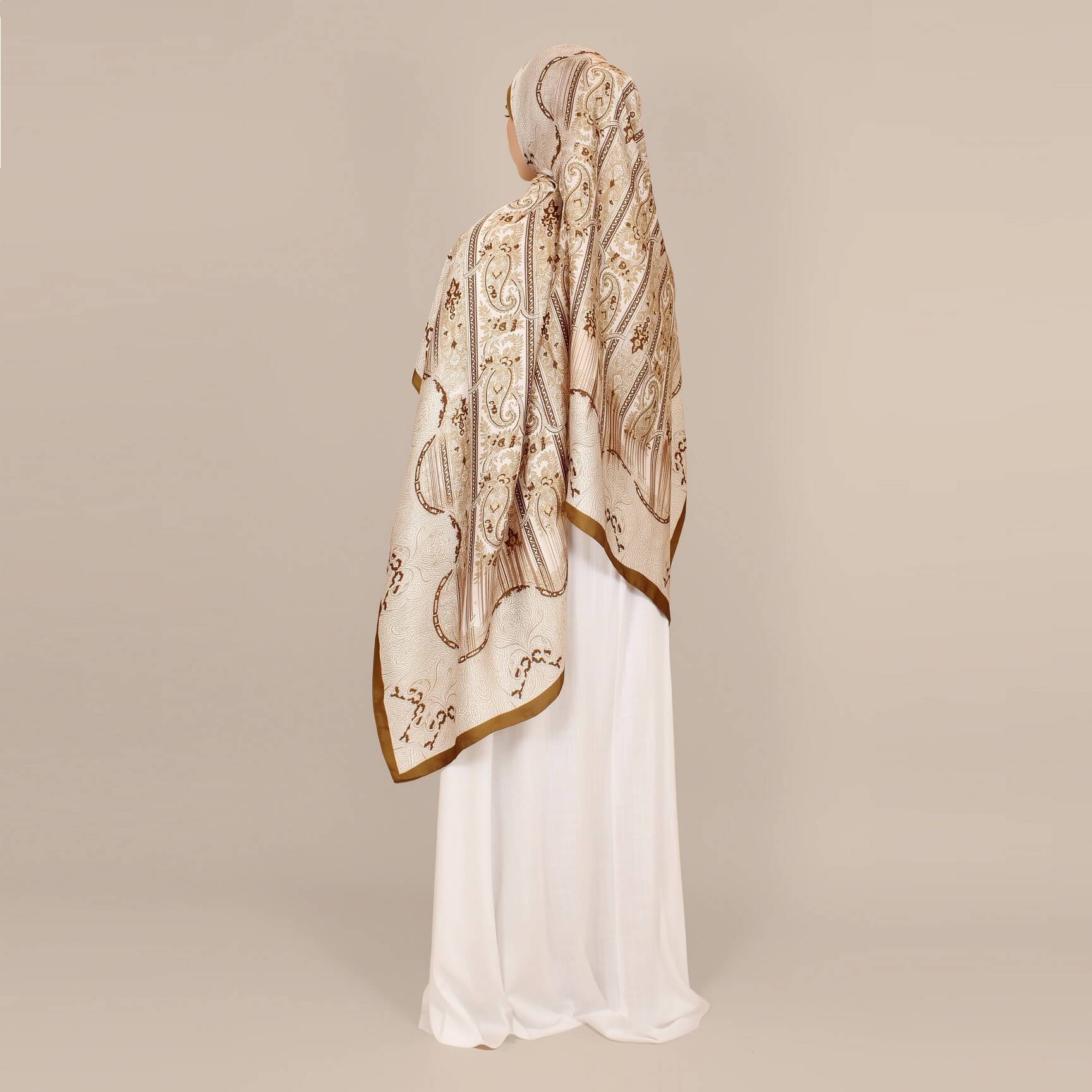 Oriental Shine Hijab - Gold Velvet