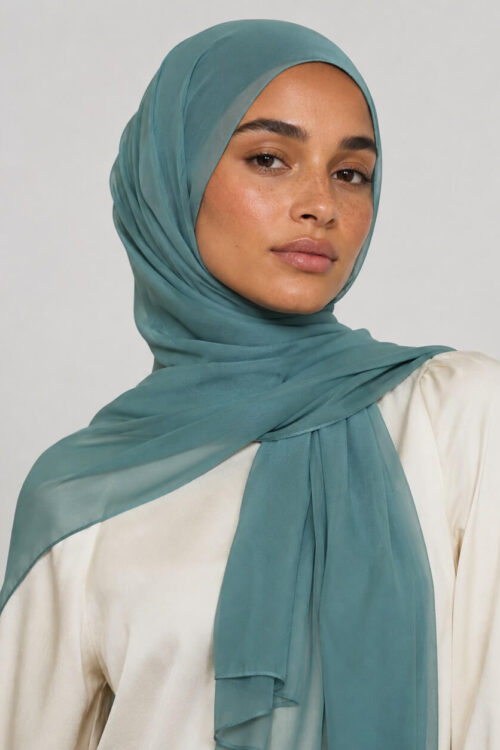 Chiffon Hijab Dusty Teal kaufen