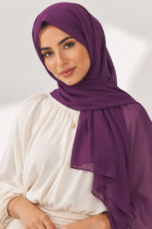 Chiffon Hijab Purple online kaufen
