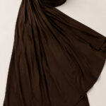 Premium Jersey Hijab - Braun Braunes Jersey Kopftuch Nahaufnahme Material