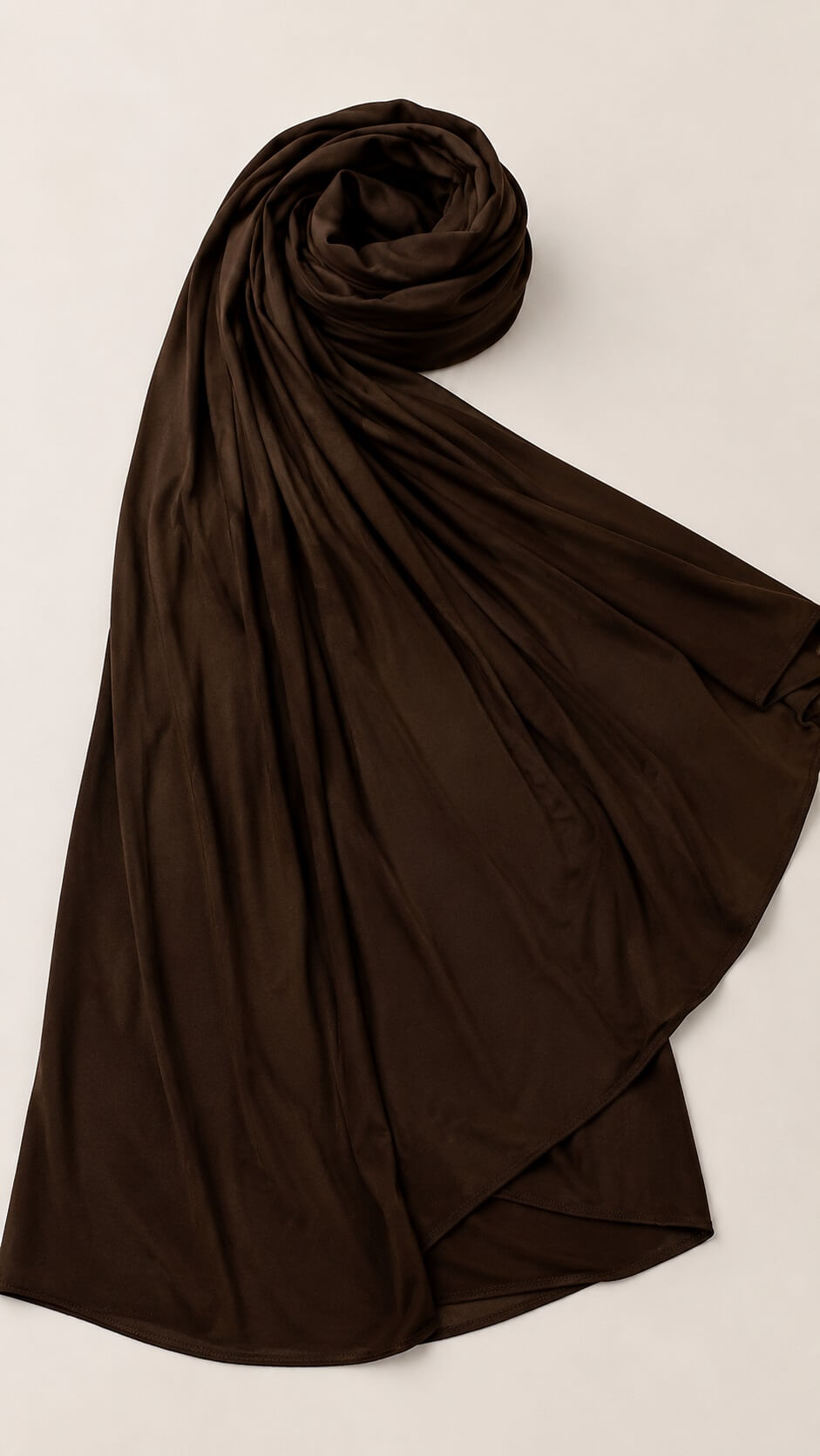 Jersey Hijab Braun online kaufen Braunes Jersey Kopftuch Nahaufnahme Material