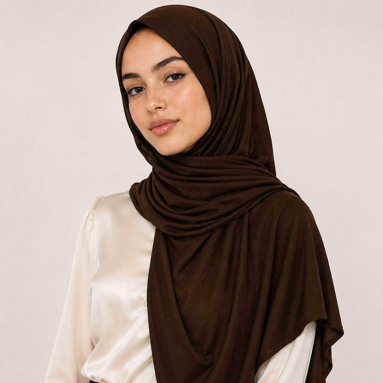 Jersey Hijab Braun online kaufen Premium Jersey Hijab in Braun – Herbstlook