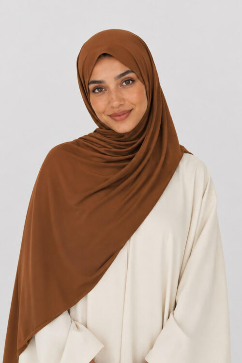 Premium Jersey Hijab in Camel – Streetstyle-Look