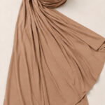 Premium Jersey Hijab - Sand Beige Beiges Jersey Kopftuch Sand Detailaufnahme