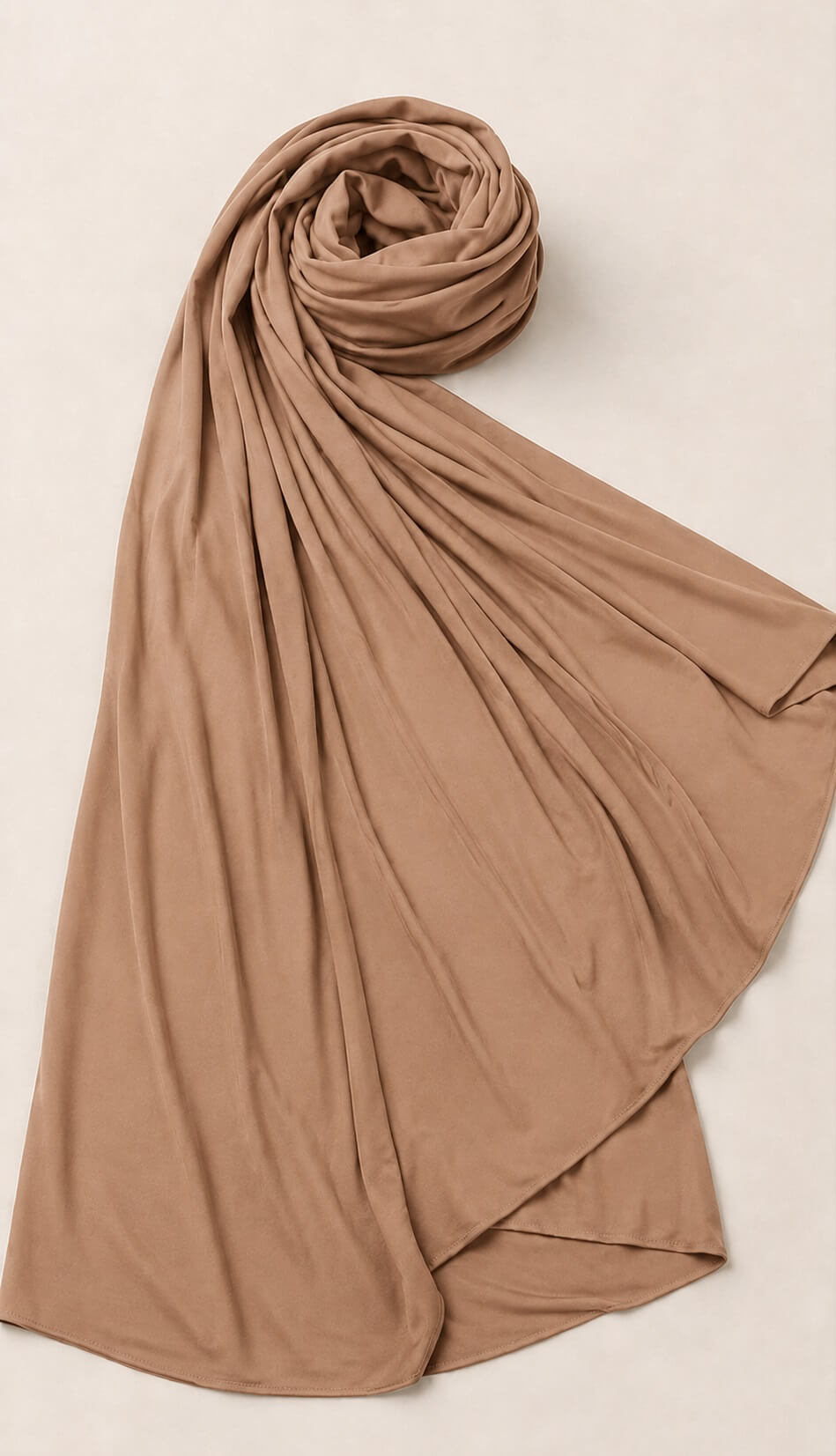 Jersey Hijab Sand Beige online kaufen Beiges Jersey Kopftuch Sand Detailaufnahme
