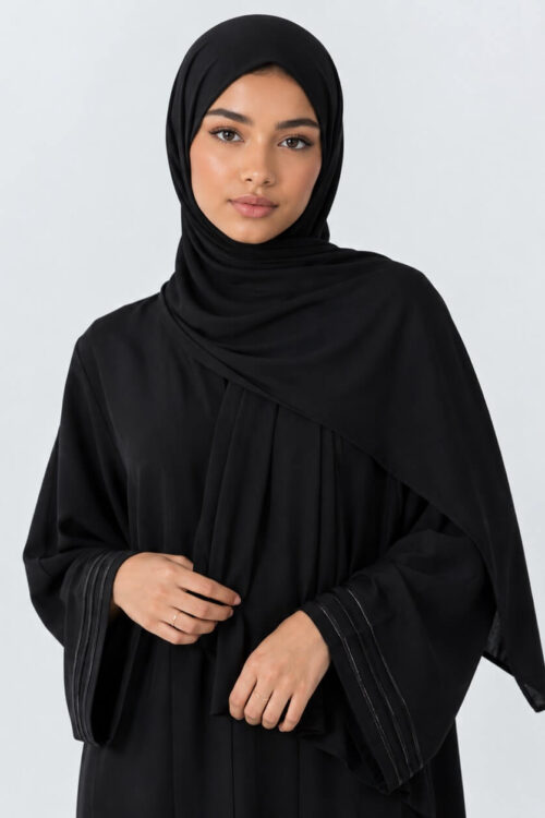 Premium Jersey Hijab in Schwarz – klassischer Basic-Look