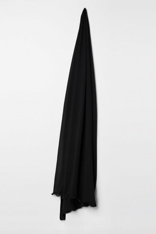 Jersey Line Hijab Black