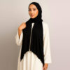 Jersey Line Hijab Black