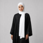 Jersey Line Hijab Weiss
