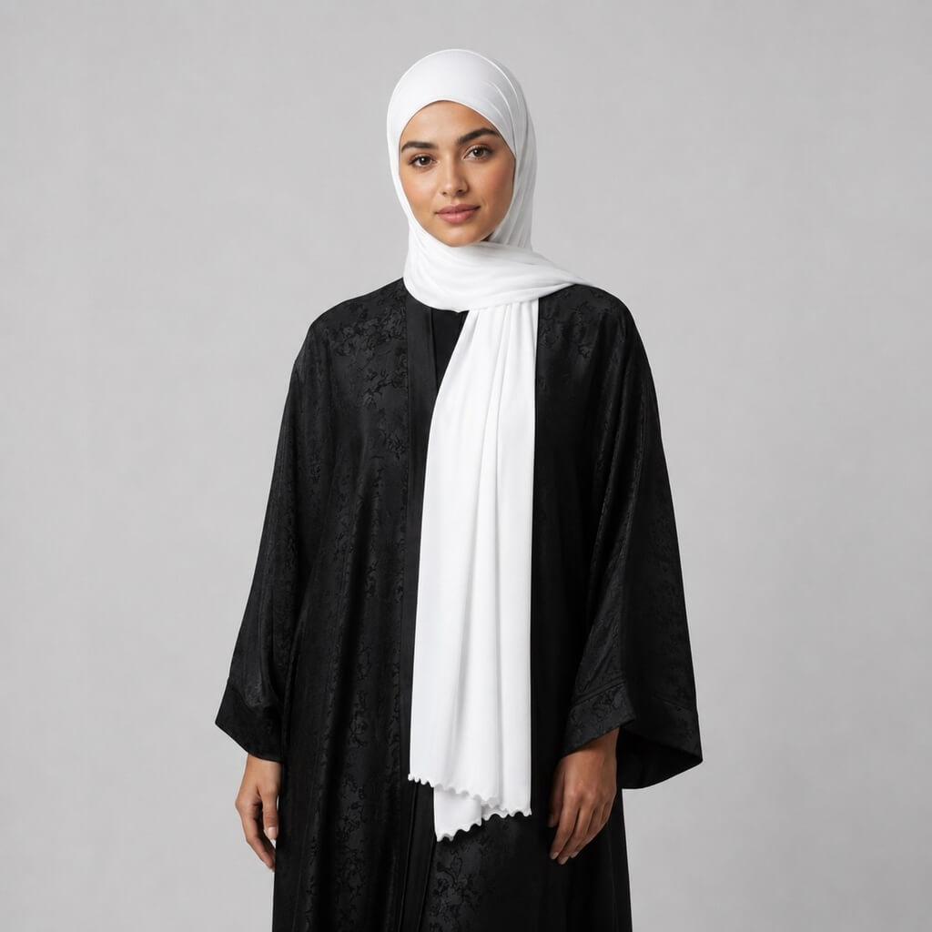 Jersey Line Hijab Weiss Jersey Line Hijab Weiss