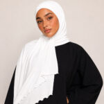 Jersey Line Hijab - Weiß Jersey Line Hijab in Weiß – Basic für den Einstieg