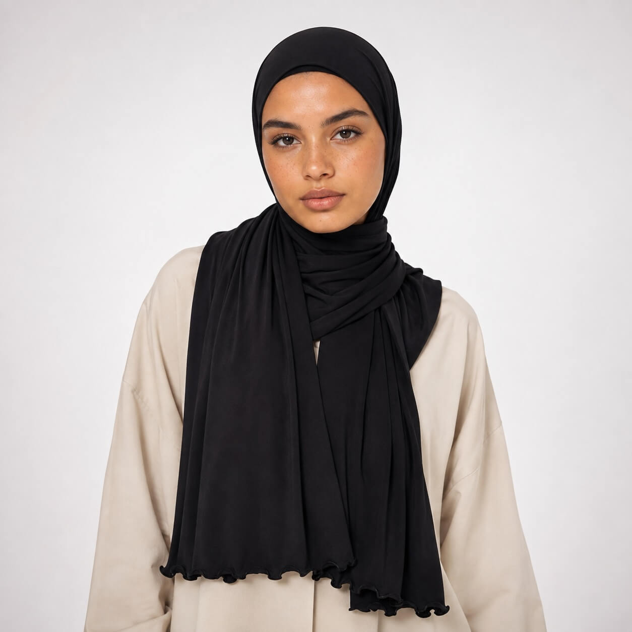 Jersey Line Hijabs online kaufen Jersey Line Hijab in Schwarz – Alltags-Basic günstig