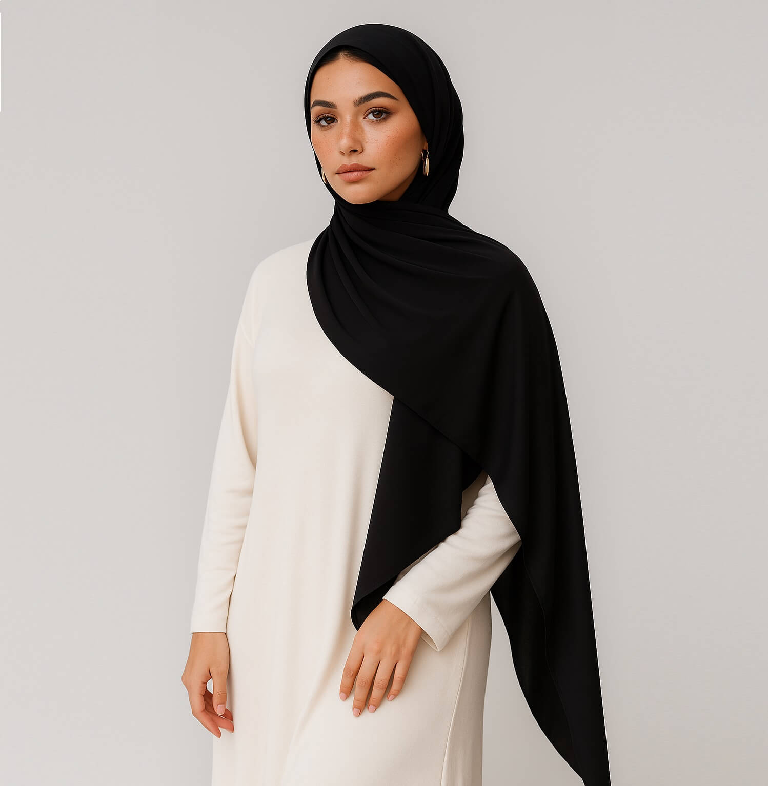 Liquid Jersey Hijab Black Liquid Jersey Hijab Black